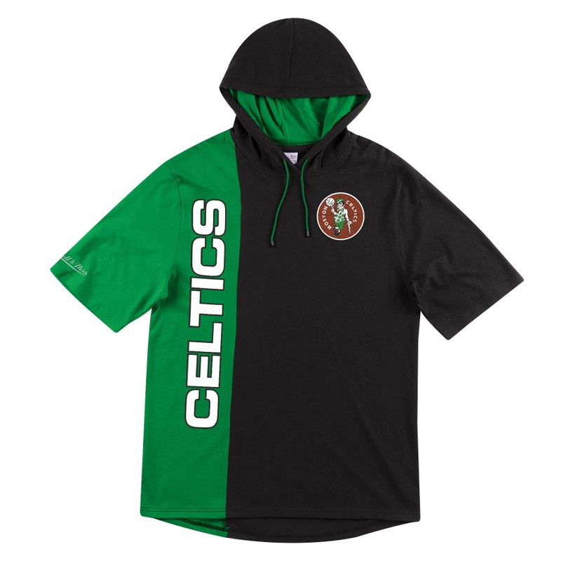 BAJU SNEAKERS MITCHELL N NESS NBA Boston Celtics Short Sleeve Split Hoodie